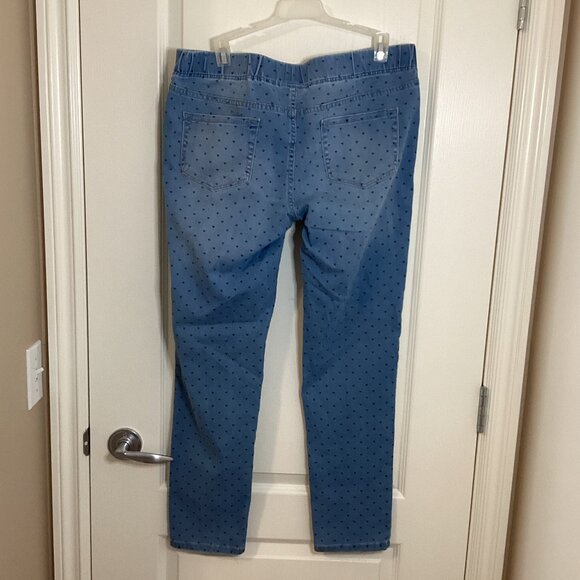 Cat & Jack Women's Straight Leg Jeggings Light Wash Pull-on Hearts Size 18P - Picture 4 of 10